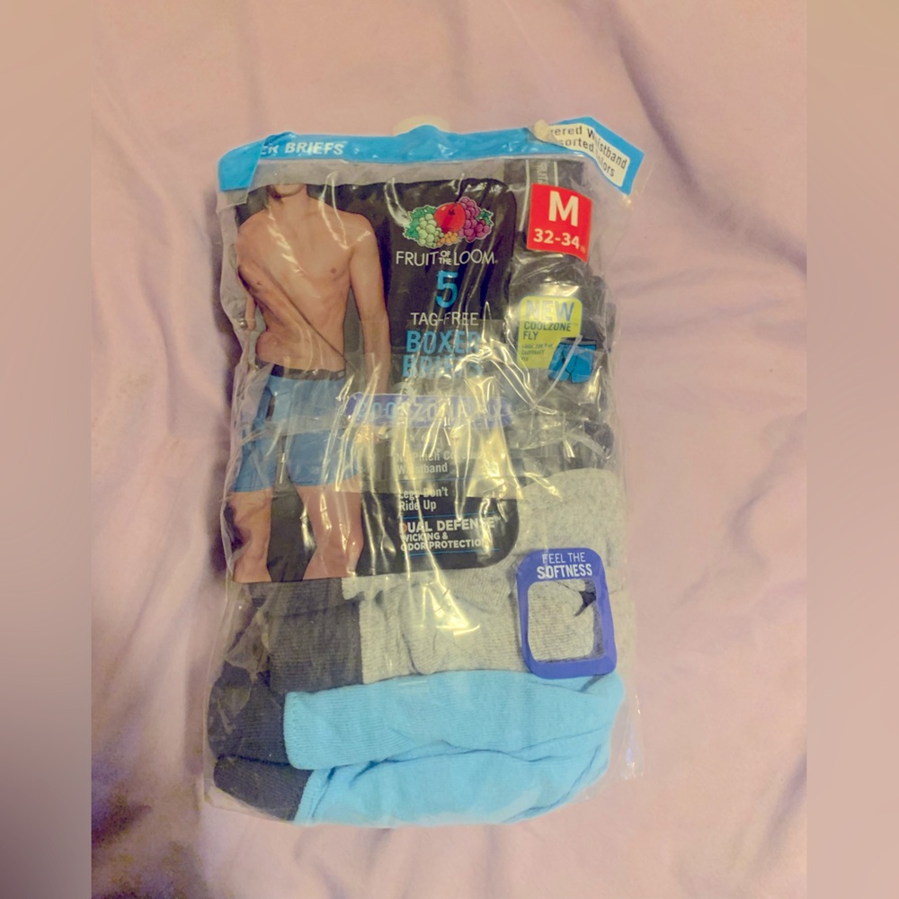 Fruit of the Loom Boxer Briefs Blue and Gray Comfort